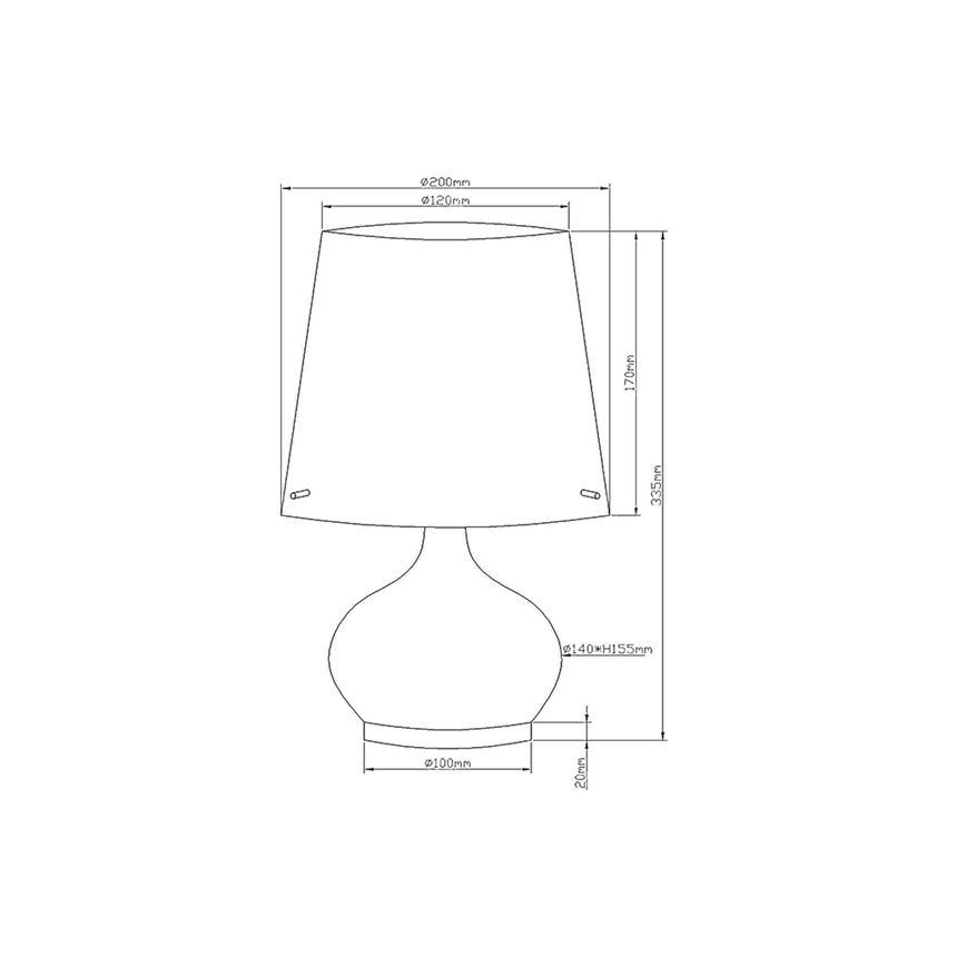 Fabas Luce 2533-34-102 - Stolná lampa ADE 1xG9/25W/230V + 1xE14/60W