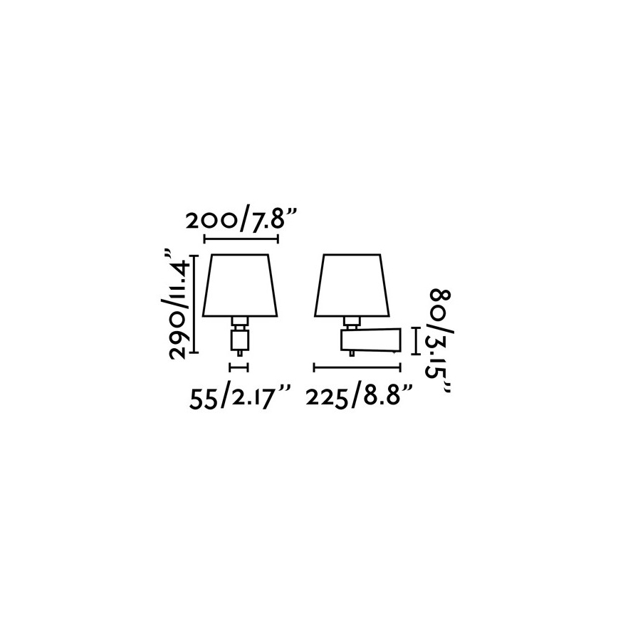 FARO 29975 - Nástenná lampa ROOM 1xE27/15W/230V čierna