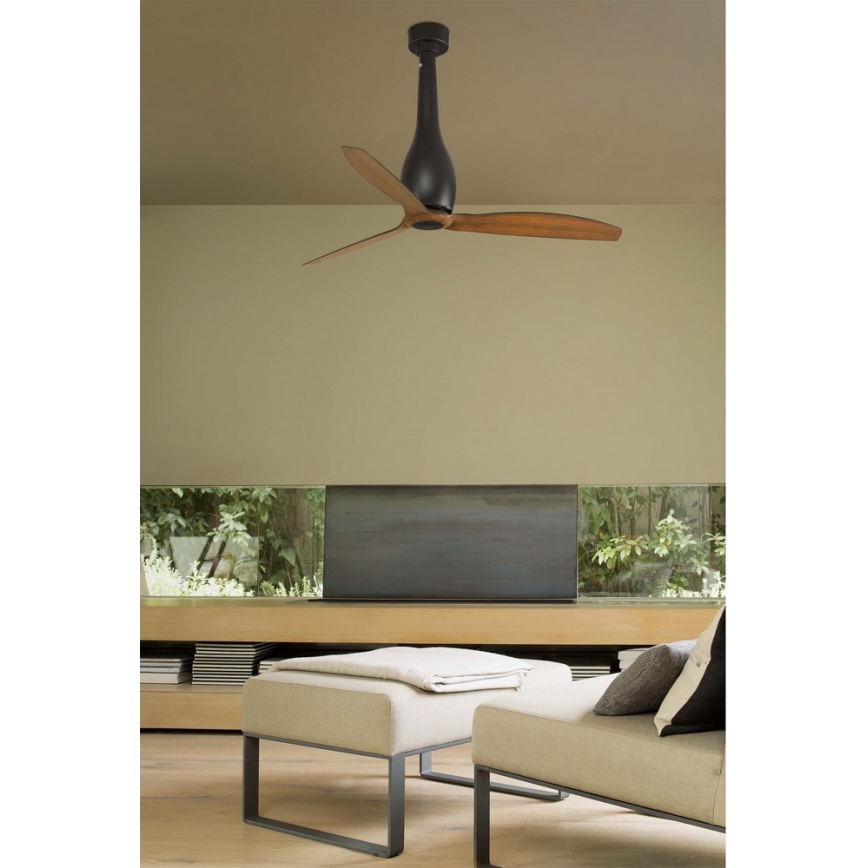 FARO 32004 - Stropný ventilátor ETERFAN čierna/hnedá pr. 128 cm + diaľkové ovládanie