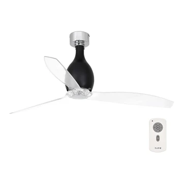 FARO 32027 - Stropný ventilátor MINI ETERFAN čierna/číra pr. 128 cm + diaľkové ovládanie