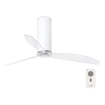 FARO 32033 - Stropný ventilátor TUBE FAN biela/číra pr. 128 cm + diaľkové ovládanie