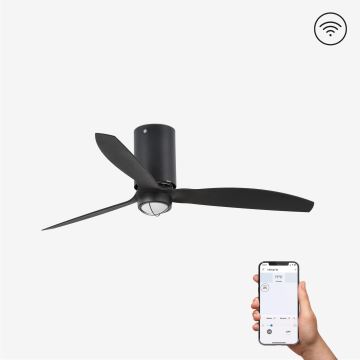 FARO 32043WP-10 - LED Stropný ventilátor MINI TUBE FAN LED/16W/230V Wi-Fi čierna pr. 128 cm + diaľkové ovládanie