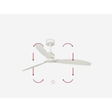 FARO 32101WP - Stropný ventilátor JUST FAN biela pr. 128 cm + diaľkové ovládanie