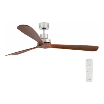 FARO 33464DC - Stropný ventilátor LANTAU XL hnedá/chróm pr.168 cm + diaľkové ovládanie