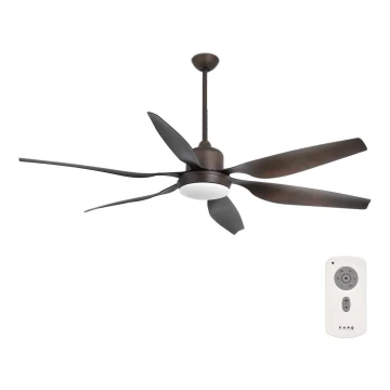 FARO 33466A - Stropný ventilátor TILOS 2xE27/15W/230V wenge + diaľkové ovládanie