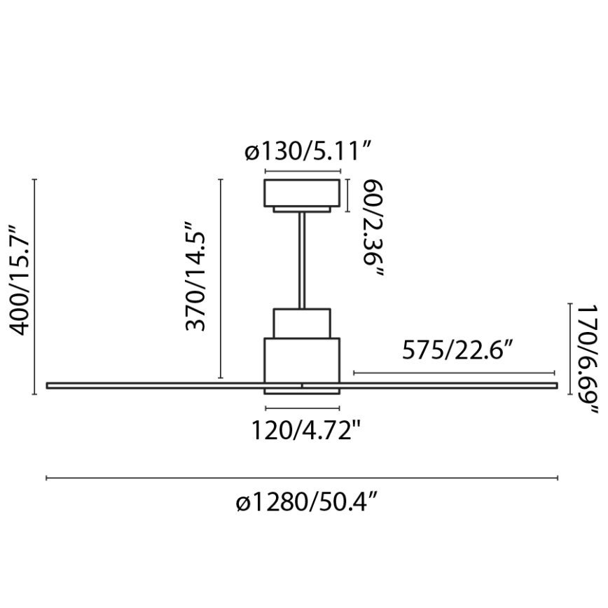 FARO 33487WP - Stropný ventilátor NASSAU Wi-Fi biela pr. 128 cm + diaľkové ovládanie