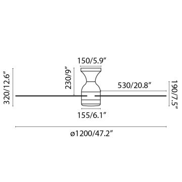 FARO 33756 - LED Stropný ventilátor FRASER LED/16W/230V biela pr. 120 cm + diaľkové ovládanie