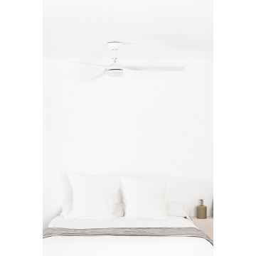 FARO 33814WP-20 - LED Stropný ventilátor PUNT LED/24W/230V Wi-Fi biela pr. 130 cm + diaľkové ovládanie