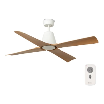 FARO 34105 - Stropný ventilátor TYPHOON M hnedá/biela pr. 130 cm IP44 + diaľkové ovládanie