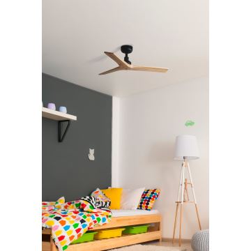 FARO 34284WP - Stropný ventilátor KLIM S drevo/čierna pr. 92,5 cm SMART + diaľkové ovládanie