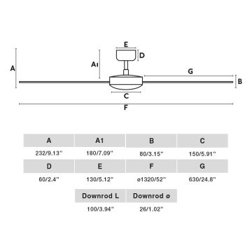 FARO 34297WP - Stropný ventilátor RUDDER L biela pr. 132 cm SMART + diaľkové ovládanie