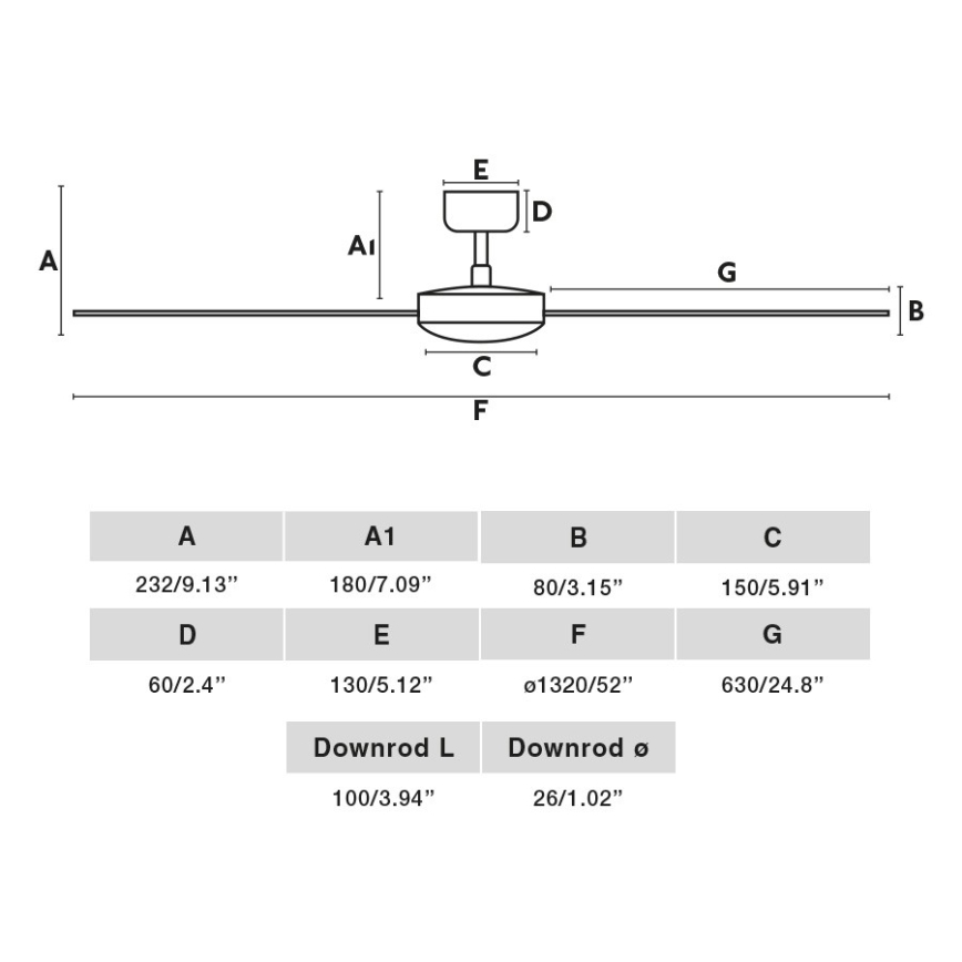 FARO 34297WP - Stropný ventilátor RUDDER L biela pr. 132 cm SMART + diaľkové ovládanie