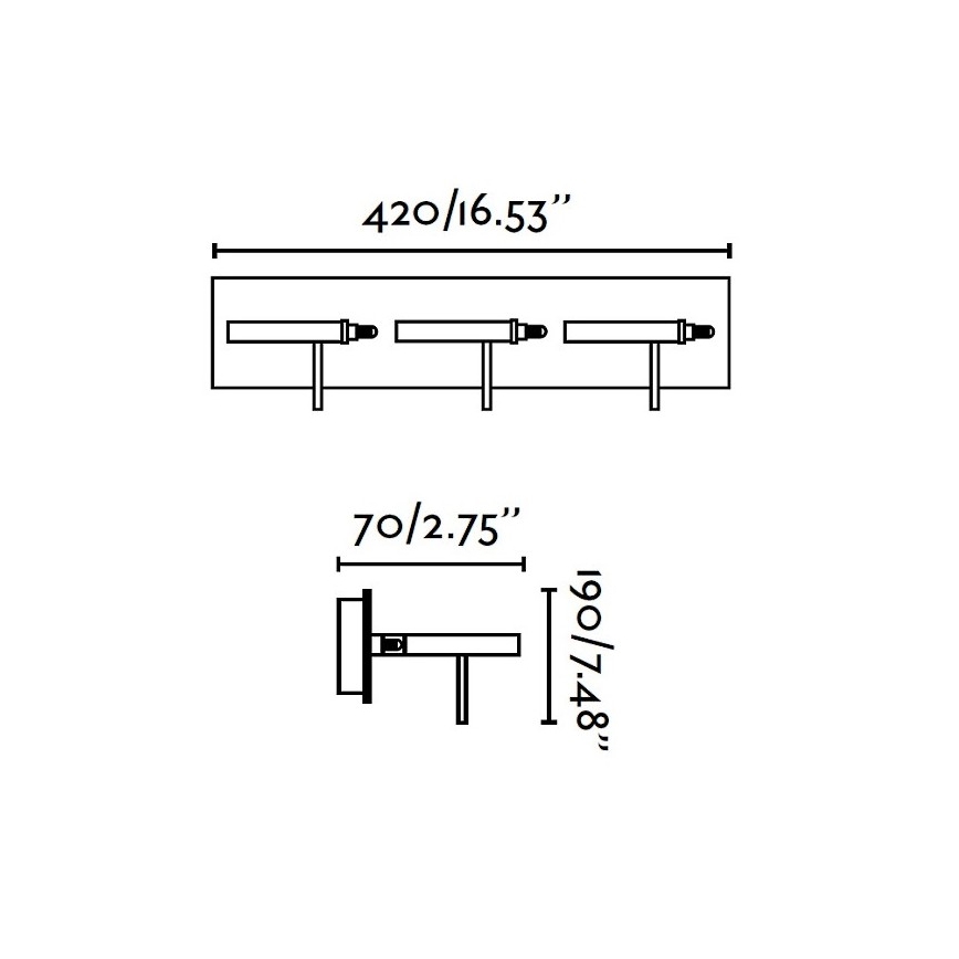 FARO 40805 - LED Nástenné svietidlo BOREAL 3xLED/5W/230V