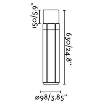 FARO 75531 - Vonkajšia lampa TRAM 1xE27/15W/230V IP65