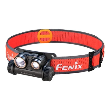 Fenix HM65RDTBLC - LED Nabíjacia čelovka LED/USB IP68 1500 lm 300 h čierna/oranžová