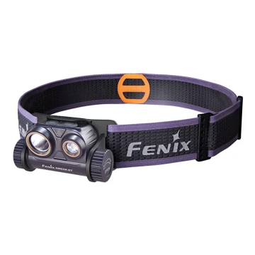 Fenix HM65RDTPRP - LED Nabíjacia čelovka LED/USB IP68 1500 lm 300 h fialová/čierna