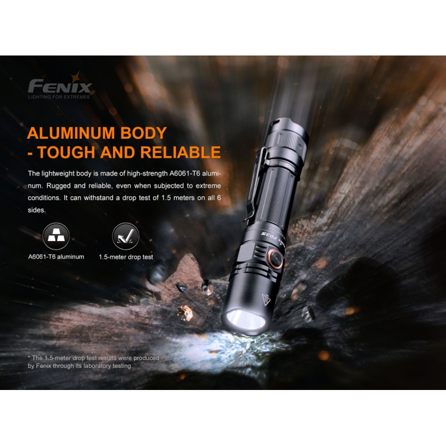 Fenix PD35V30 - LED Nabíjacia baterka LED/2xCR123A IP68 1700 lm 230 h