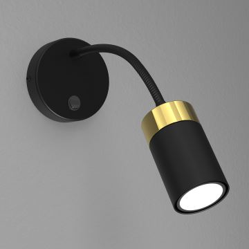 Flexibilná lampička JOKER 1xGU10/8W/230V čierna/zlatá