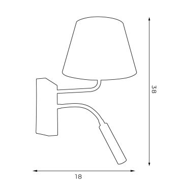 Flexibilné svietidlo ARDEN 1xE27/60W/230V + 1xG9/8W čierna/zlatá