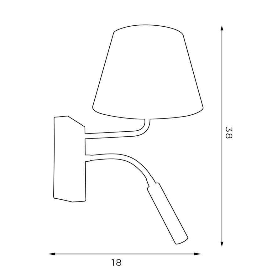 Flexibilné svietidlo ARDEN 1xE27/60W/230V + 1xG9/8W čierna/zlatá