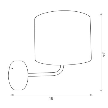 Flexibilné svietidlo ARDEN 1xE27/60W/230V čierna/zlatá