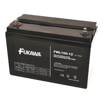 FUKAWA FWL 100-12 - Olovený akumulátor 12V/100 Ah/závit M6