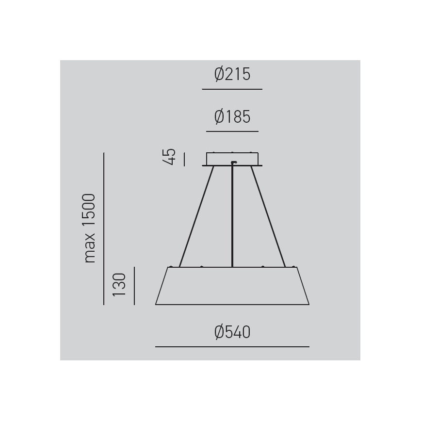 Gea Luce JULIETTE S N - LED Stmievateľný luster na lanku JULIETTE LED/50W/230V čierna/zlatá