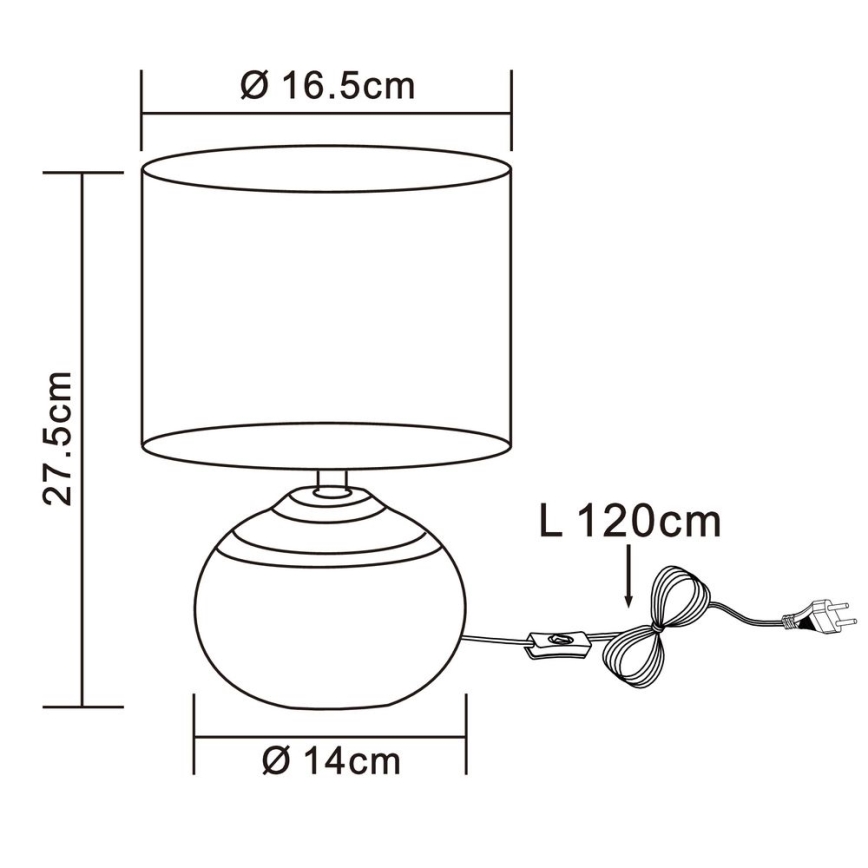 Globo - Stolná lampa 1xE14/40W/230V béžová/keramika