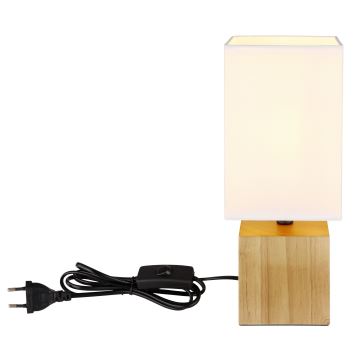 Globo - Stolná lampa 1xE27/7W/230V biela/hnedá