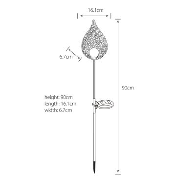 Globo - LED Solárne svietidlo LED/0,06W/3,2V 300mAh IP44