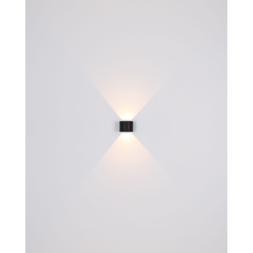 Globo - LED Vonkajšie nástenné svietidlo 2xLED/3W/230V IP44 čierna