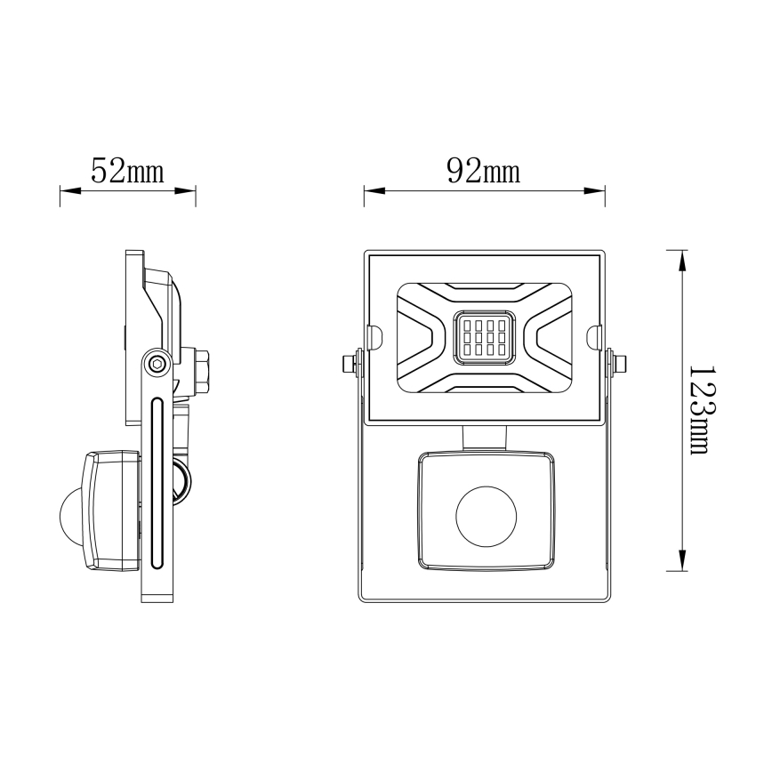 Globo - LED Reflektor so senzorom LED/10W/230V IP44