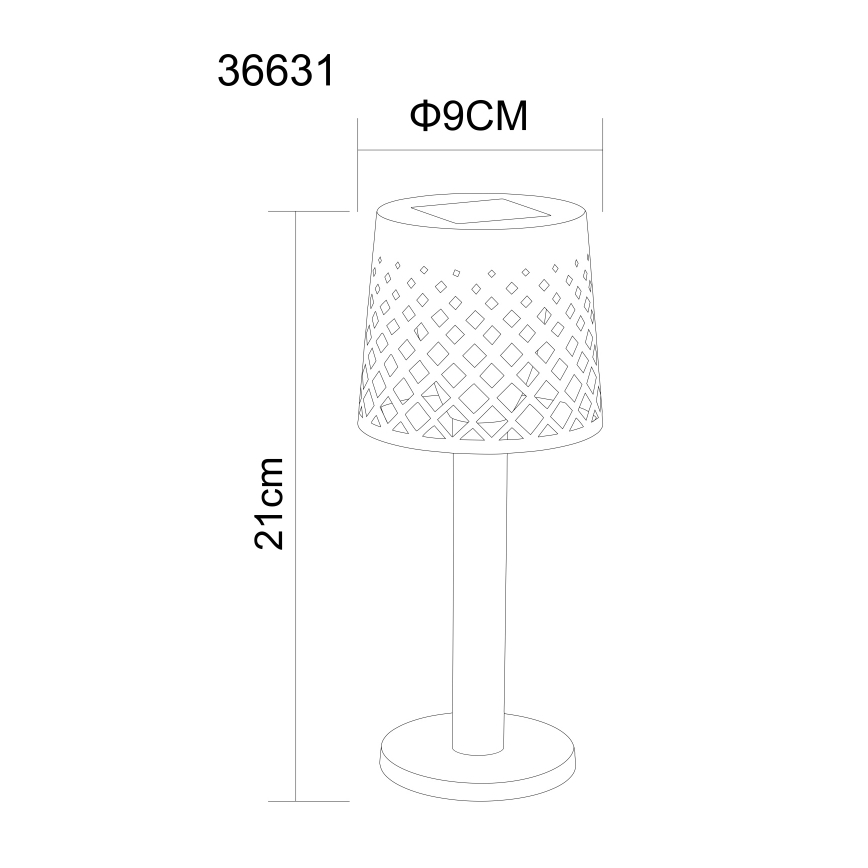 Globo - LED Solárne svietidlo LED/0,06W/3,2V 3000K IP44 čierna