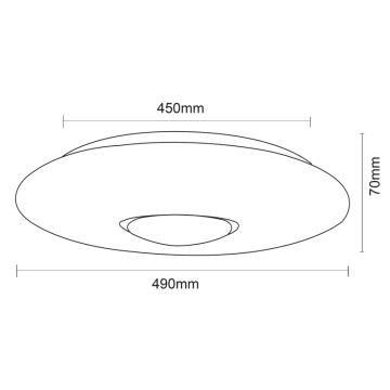 Globo - LED RGBW Stmievateľné stropné svietidlo LED/40W/230V 3000-6500K + diaľkové ovládanie