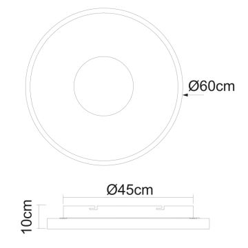 Globo - LED Stmievateľné stropné svietidlo LED/42W/230V + diaľkové ovládanie