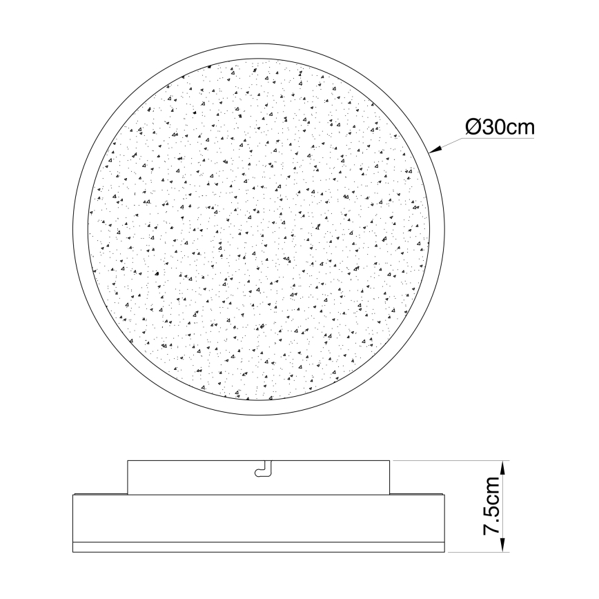 Globo - LED Stropné svietidlo LED/24W/230V pr. 30 cm čierna