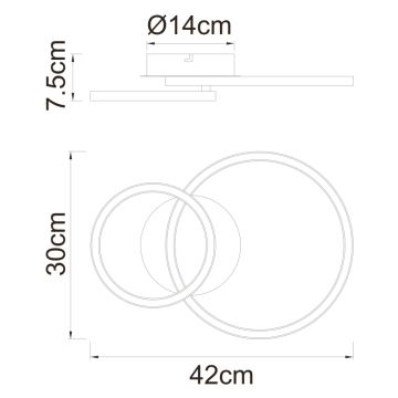 Globo - LED Prisadený luster LED/18W/230V