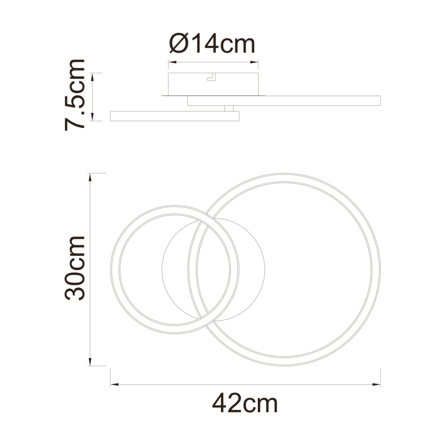 Globo - LED Prisadený luster LED/18W/230V