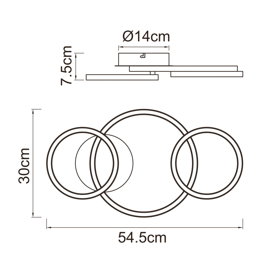 Globo - LED Prisadený luster LED/24W/230V