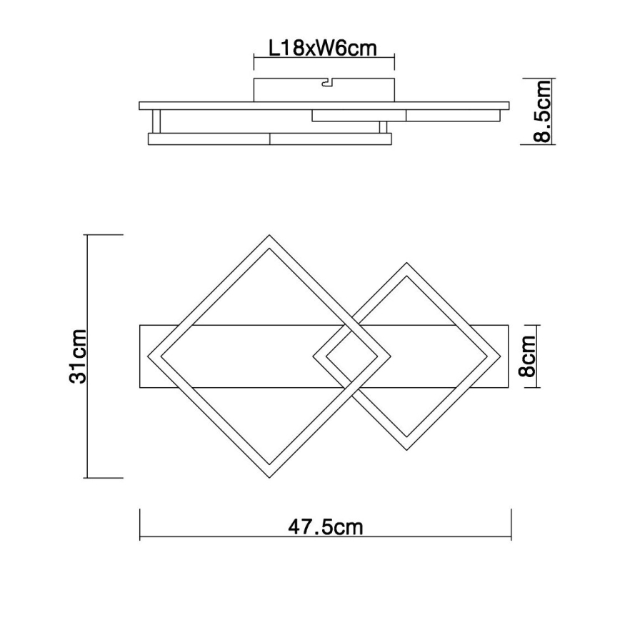 Globo - LED Stropné svietidlo LED/18W/230V