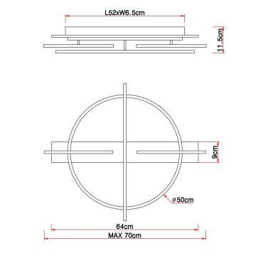 Globo - LED Stropné svietidlo LED/44W/230V