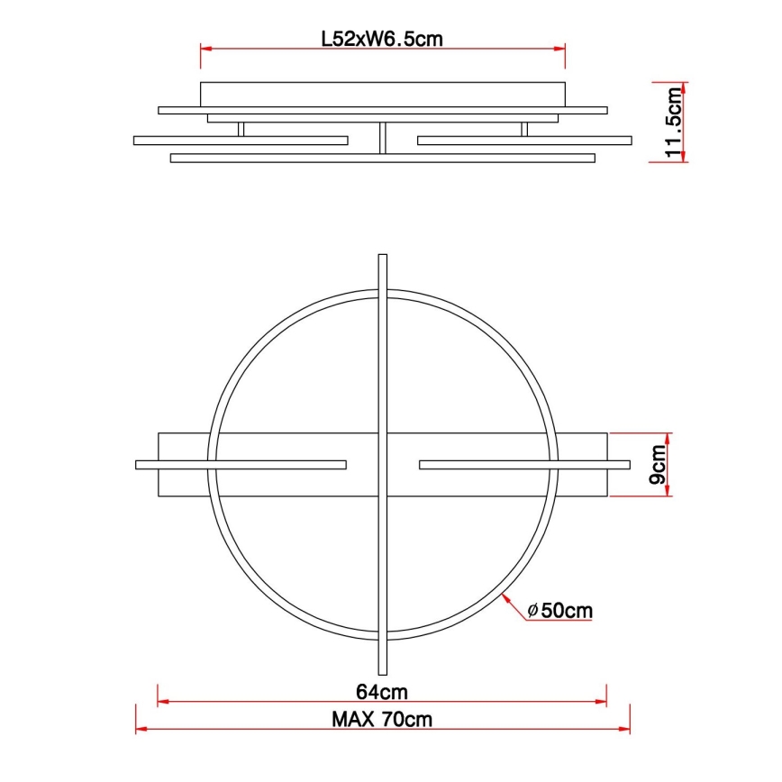 Globo - LED Stropné svietidlo LED/44W/230V