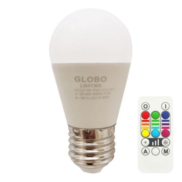 Globo - LED RGBW Stmievateľná žiarovka E27/6W/230V 3000K + diaľkové ovládanie