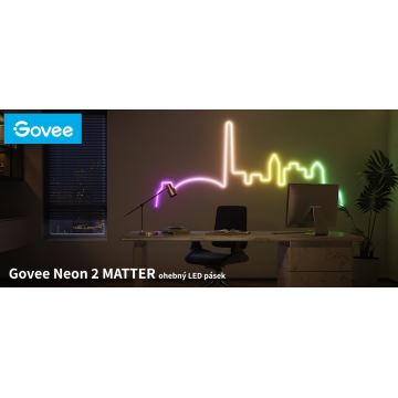 Govee - Neon 2 MATTER ohybný LED pásik 5m RGBIC Wi-Fi IP67