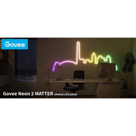 Govee - Neon 2 MATTER ohybný LED pásik 5m RGBIC Wi-Fi IP67