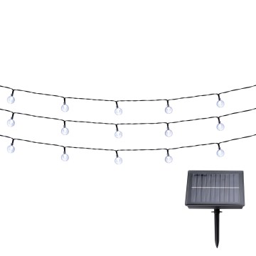 Grundig - LED Solárna reťaz 100xLED/8 funkcií 15m teplá biela