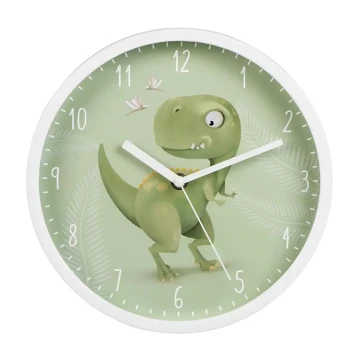 Hama - Detské nástenné hodiny 1xAA dinosaurus