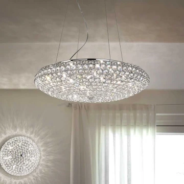 Ideal Lux - Krištáľový luster na lanku KING 12xG9/40W/230V pr. 65 cm chróm