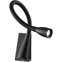 Ideal Lux - LED Flexibilná lampička GOOSE LED/3W/230V čierna