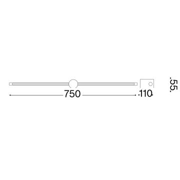 Ideal Lux - LED Kúpeľňové osvetlenie zrkadla FILO LED/12,5W/230V IP44 mosadz